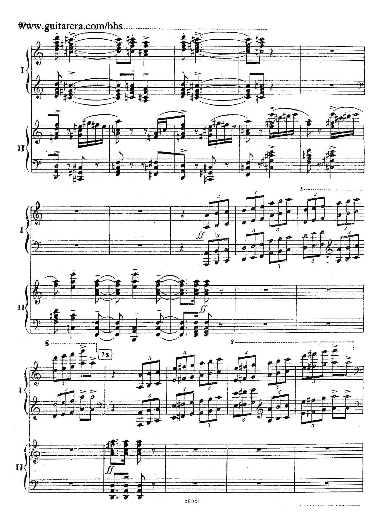 Rhapsody On A Theme Of Paganini Op.43（帕格尼尼主题狂想曲·双钢琴）（P61——87）