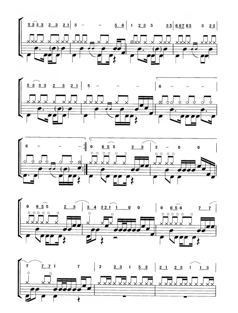 Super  star（鼓谱）