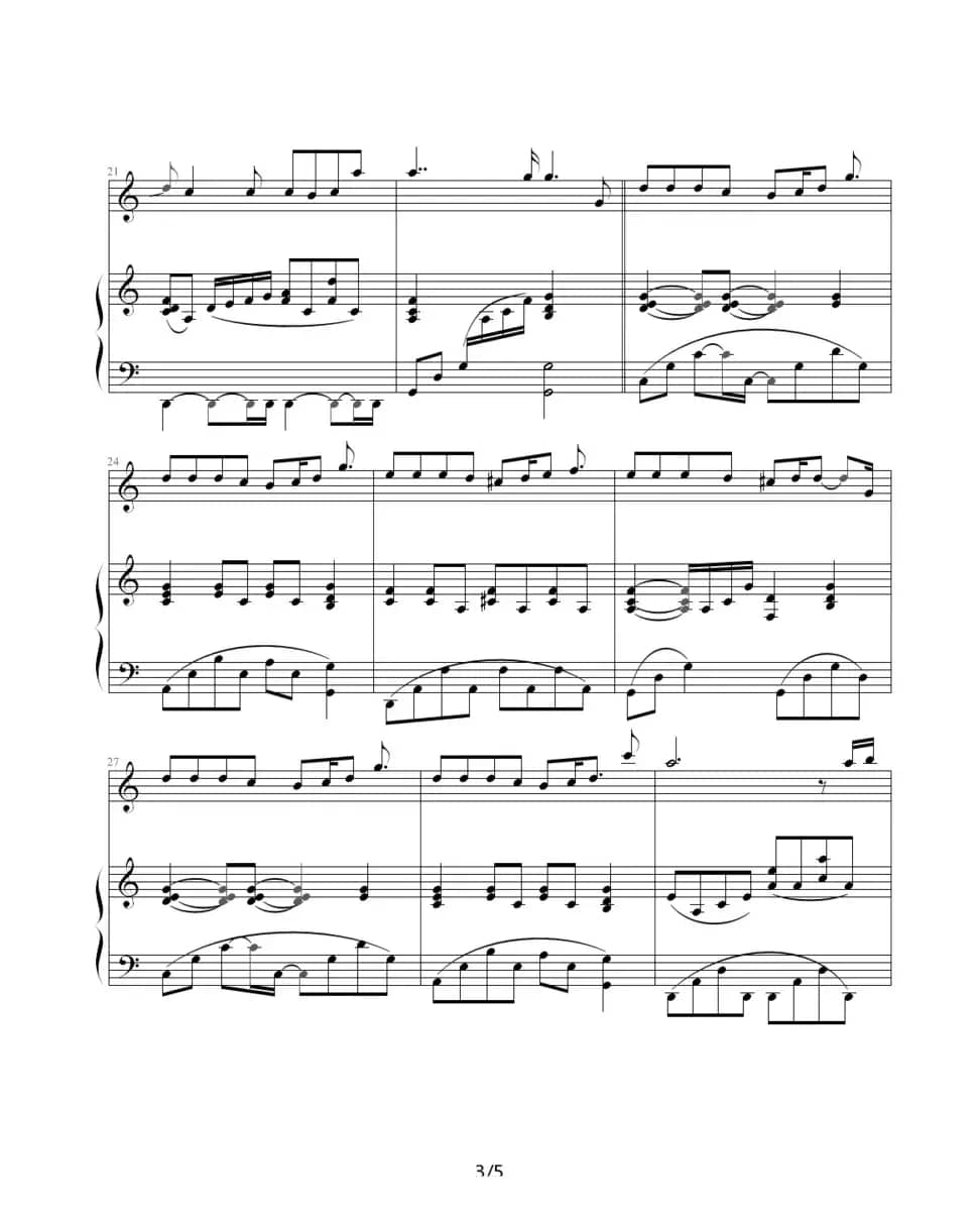 退后（钢琴伴奏谱、05895464记谱编配版）