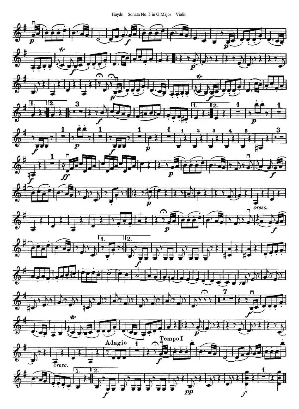 Violin Sonata No.5 in G Major
