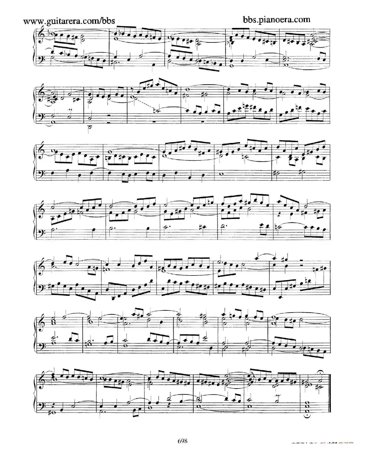 Fantasia and Fugue in a Minor BWV 904(a小调幻想曲与赋格)