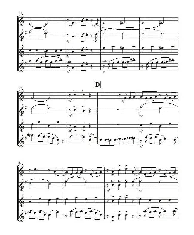 Yellow Jazz（saxophone quartet、四重奏）