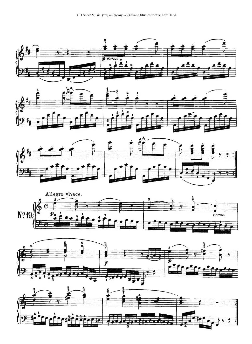 Czerny - 24 Piano Studie（17—24）（车尔尼 - 24首钢琴练习曲）