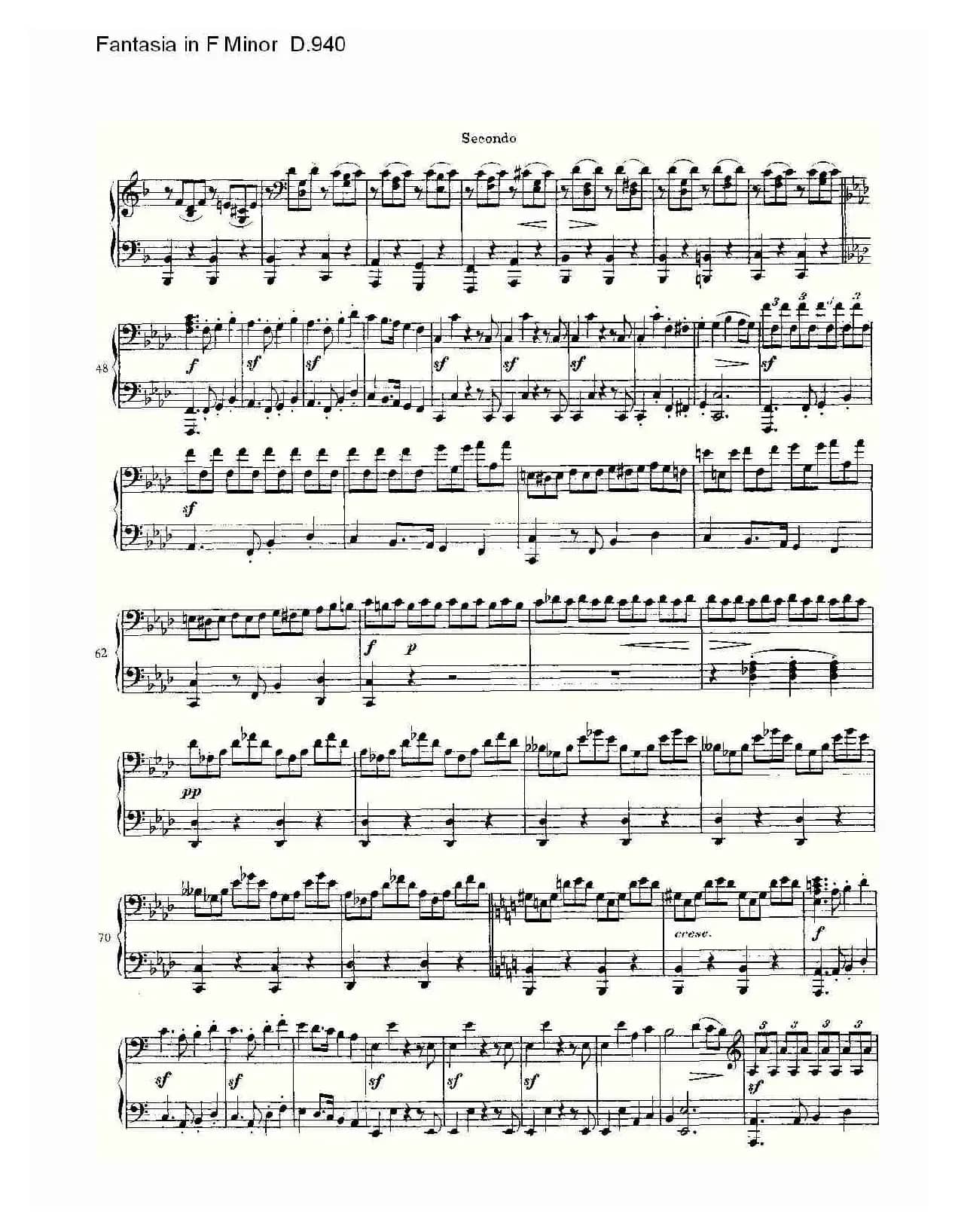 Fantasia in F Minor D.940（F小调幻想曲D.940）