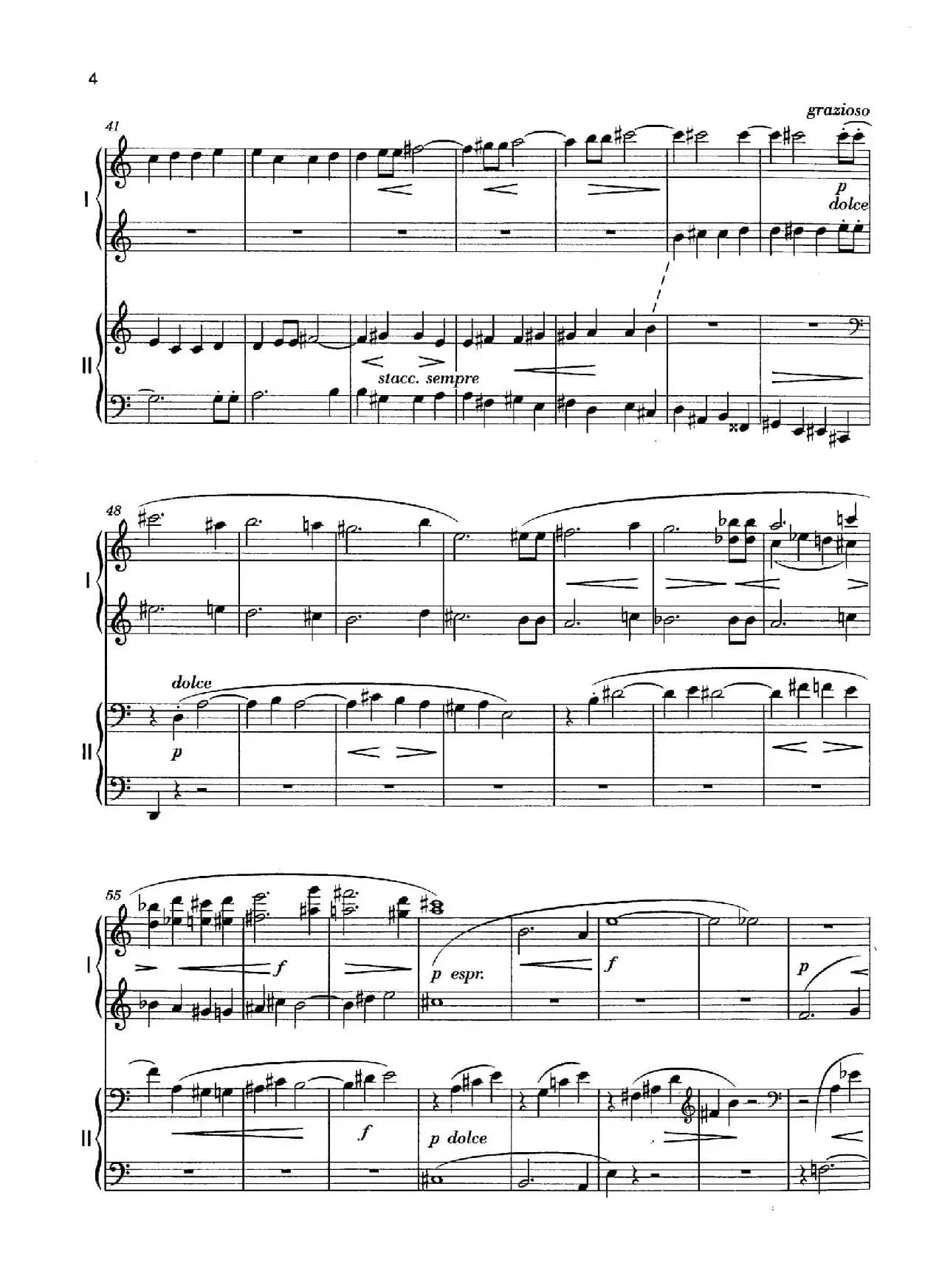 Vier Bagatellen Op.70（4首小品·Ⅰ·四手联弹）