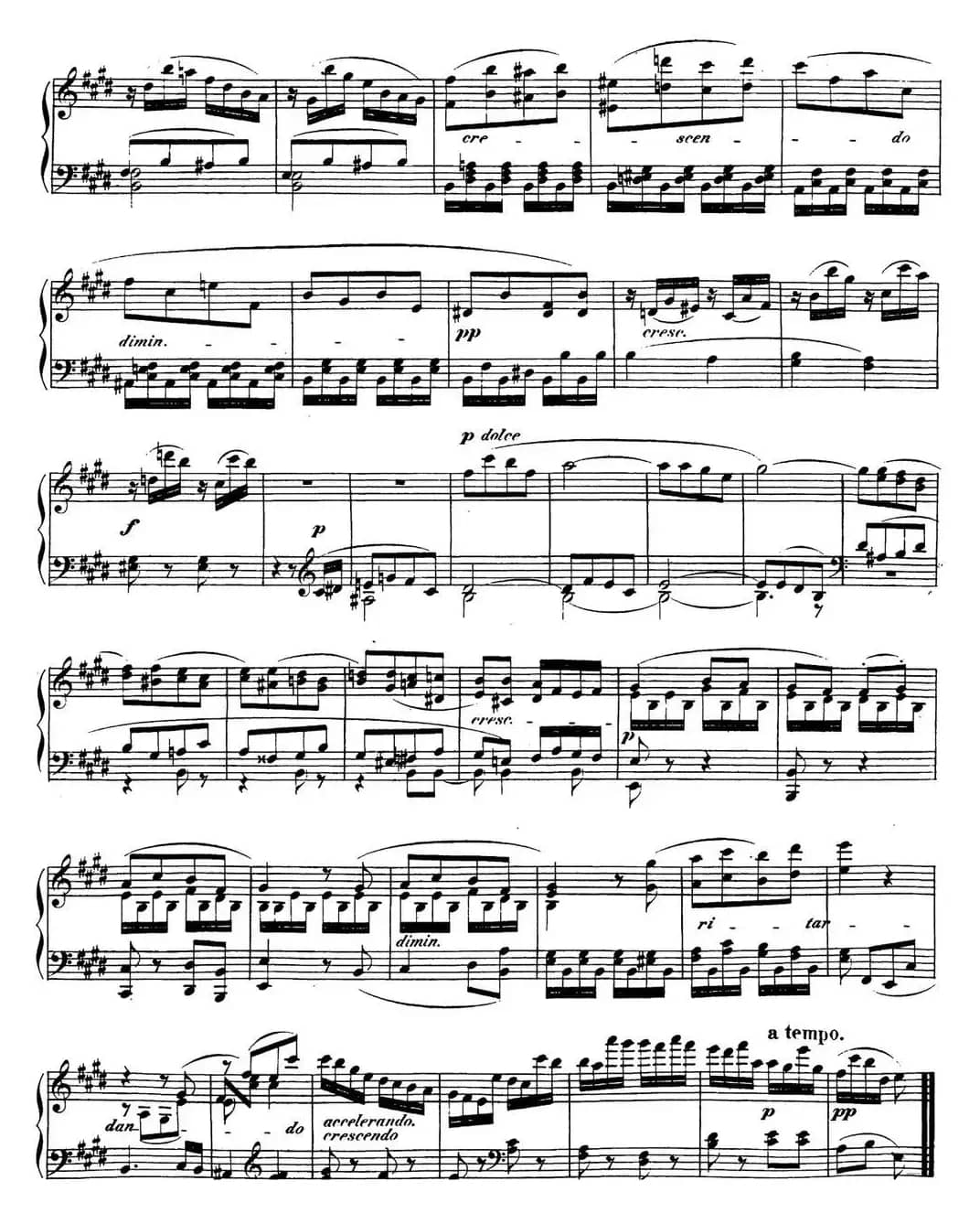 贝多芬钢琴奏鸣曲27 e小调 Op.90 E minor