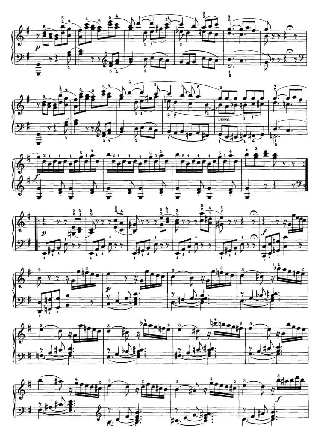 海顿 钢琴奏鸣曲 Hob XVI 34 in E minor