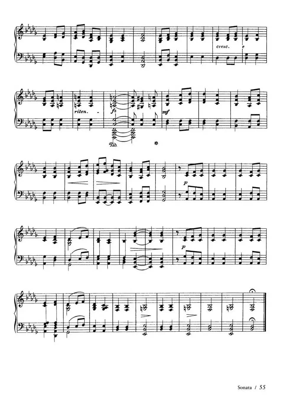 Piano Sonata in F Maj Op·12（F大调钢琴奏鸣曲·第二乐章）