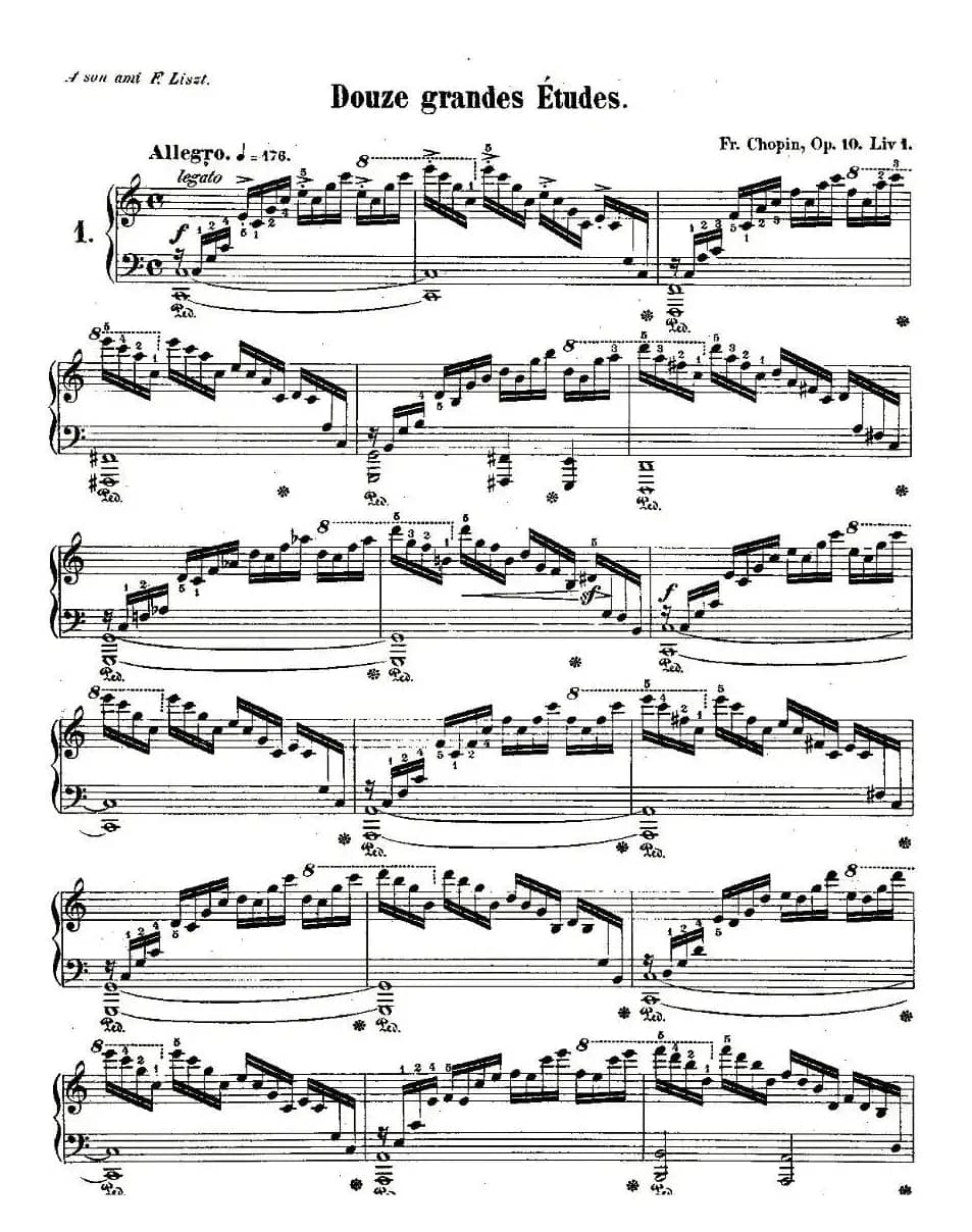 肖邦钢琴练习曲，Op.10之一