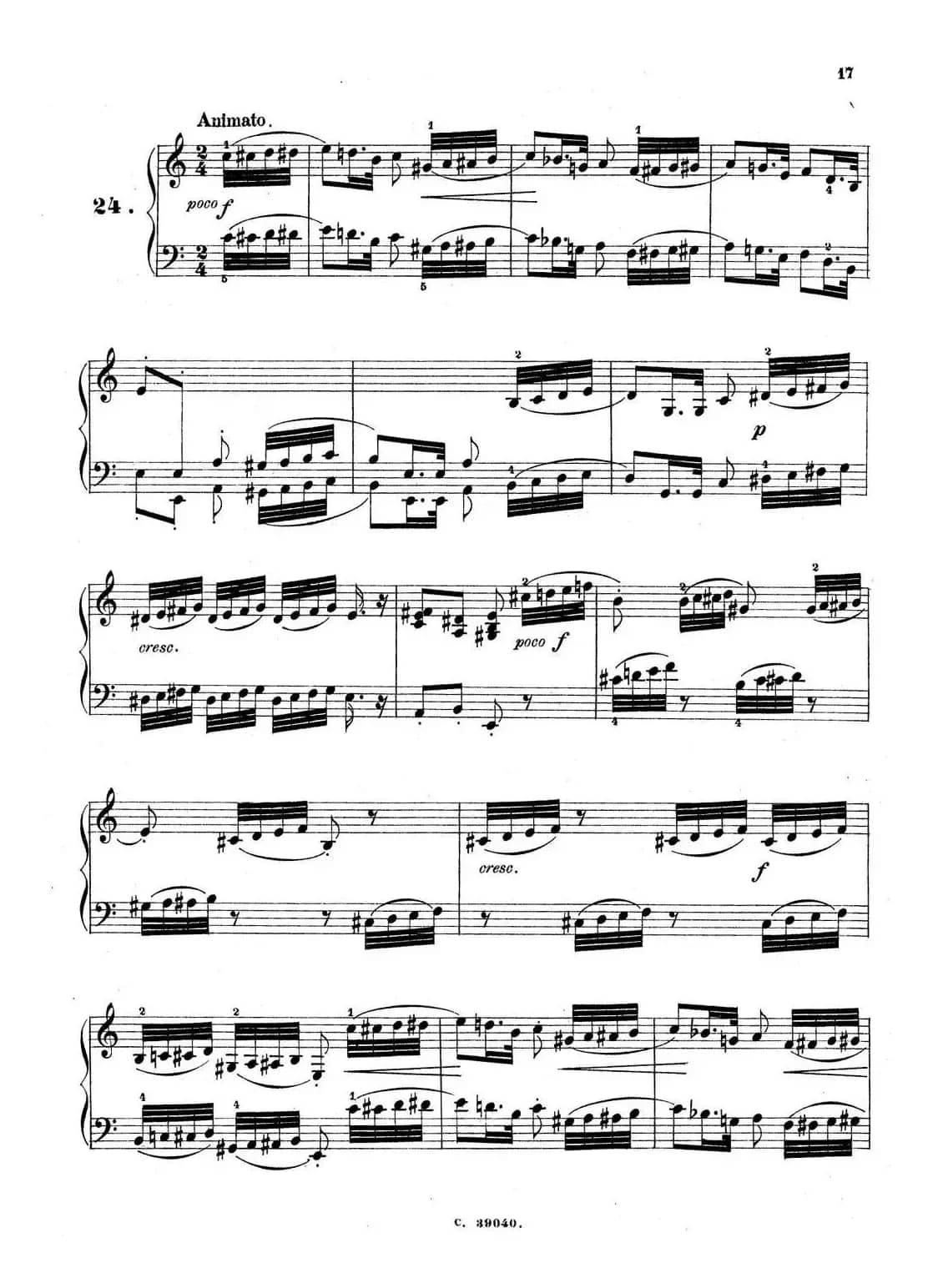 36 Etudes Rhythmiques et Melodiques Op.105（36首节奏与旋律练习曲 20—25）