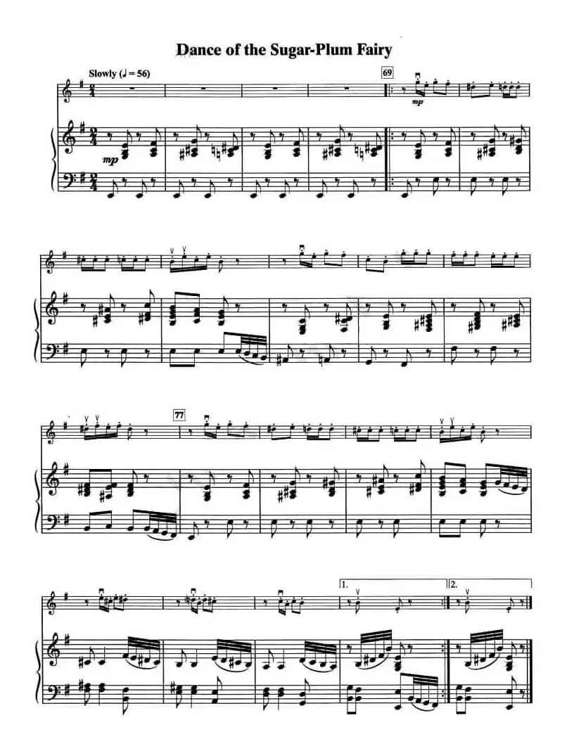 Dance of the Sugar-Plum Fairy（钢琴伴奏谱）