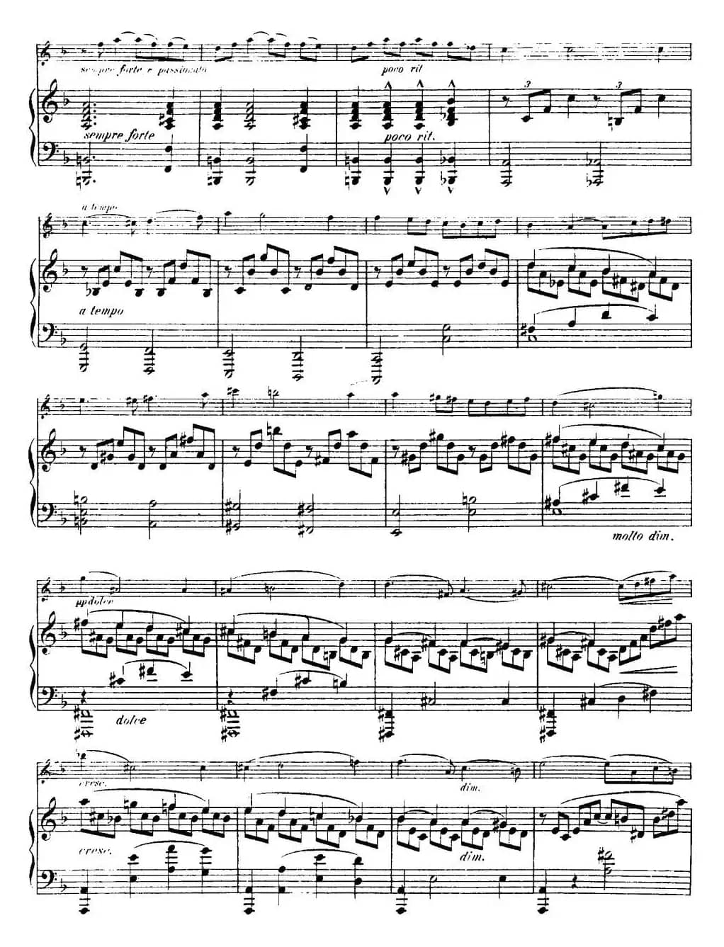 法朗克《A大调小提琴奏鸣曲》（II）（小提琴+钢琴伴奏）