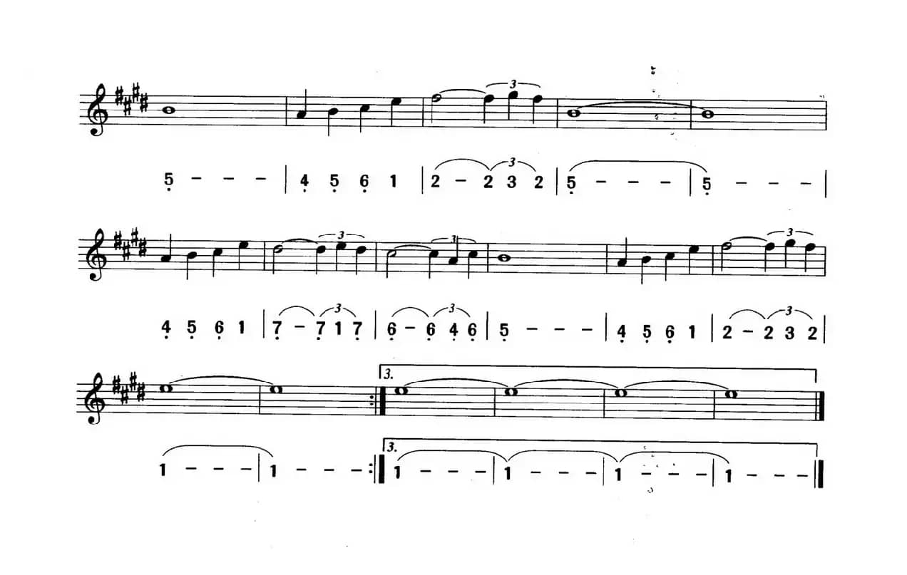 渴望你的爱抚（线简谱对照版）