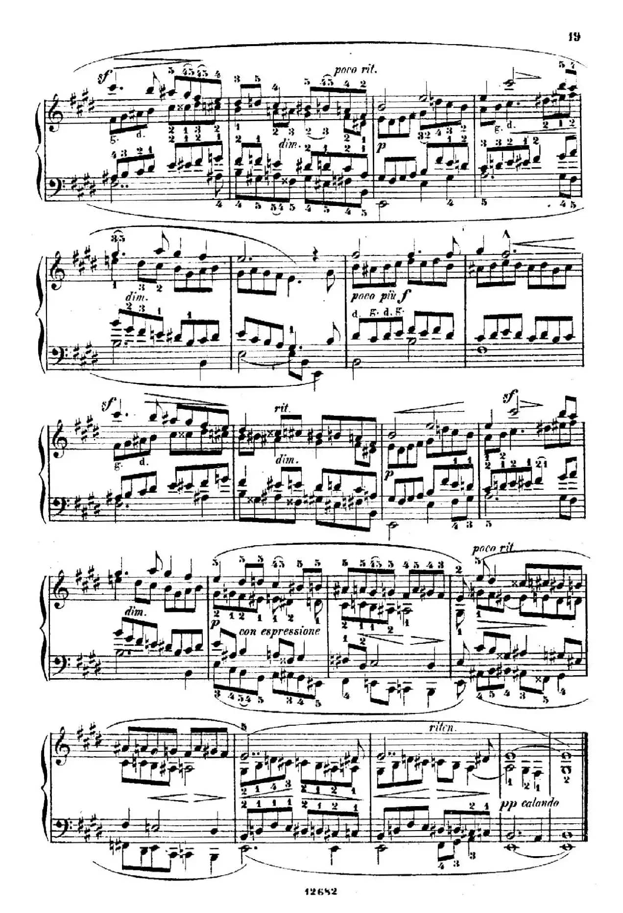 Douze Etudes de Salon Op.5（12首沙龙练习曲·4）