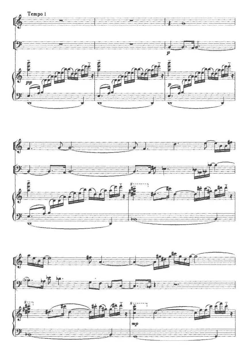 钢琴三重奏（陈铭志作曲版、小提琴+大提琴+钢琴）