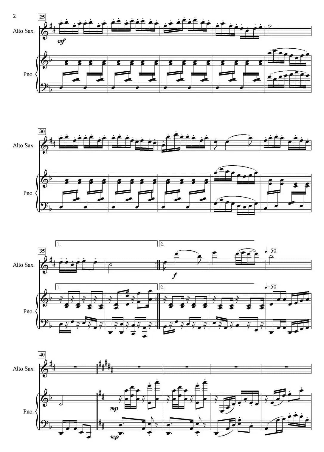 茶山上的秋趣（中音萨克斯+钢琴）