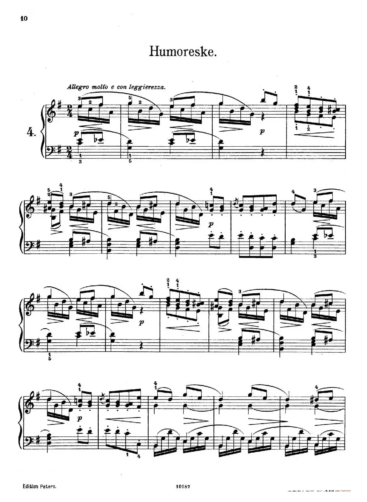 Akvareller Op.19（水彩画·4. 幽默曲）