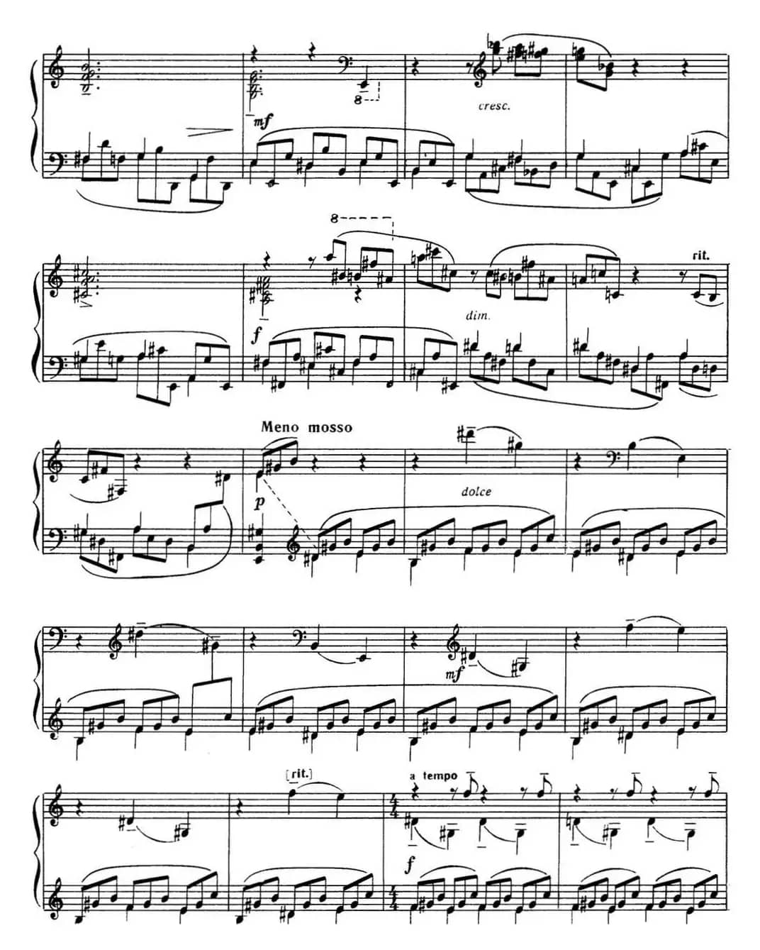 拉赫玛尼诺夫 音画练习曲10或11 Etudes tableaux Op.39 No.2