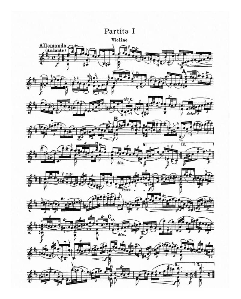 巴赫小提琴变奏曲（一）