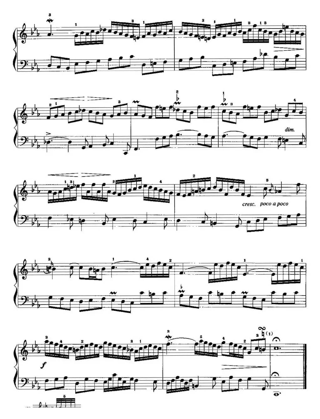 手风琴复调作品：c小调二部赋格