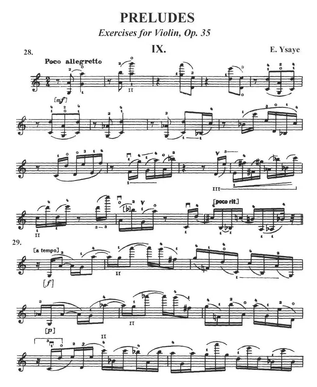伊萨伊作品集：Preludes Op.35（IX）