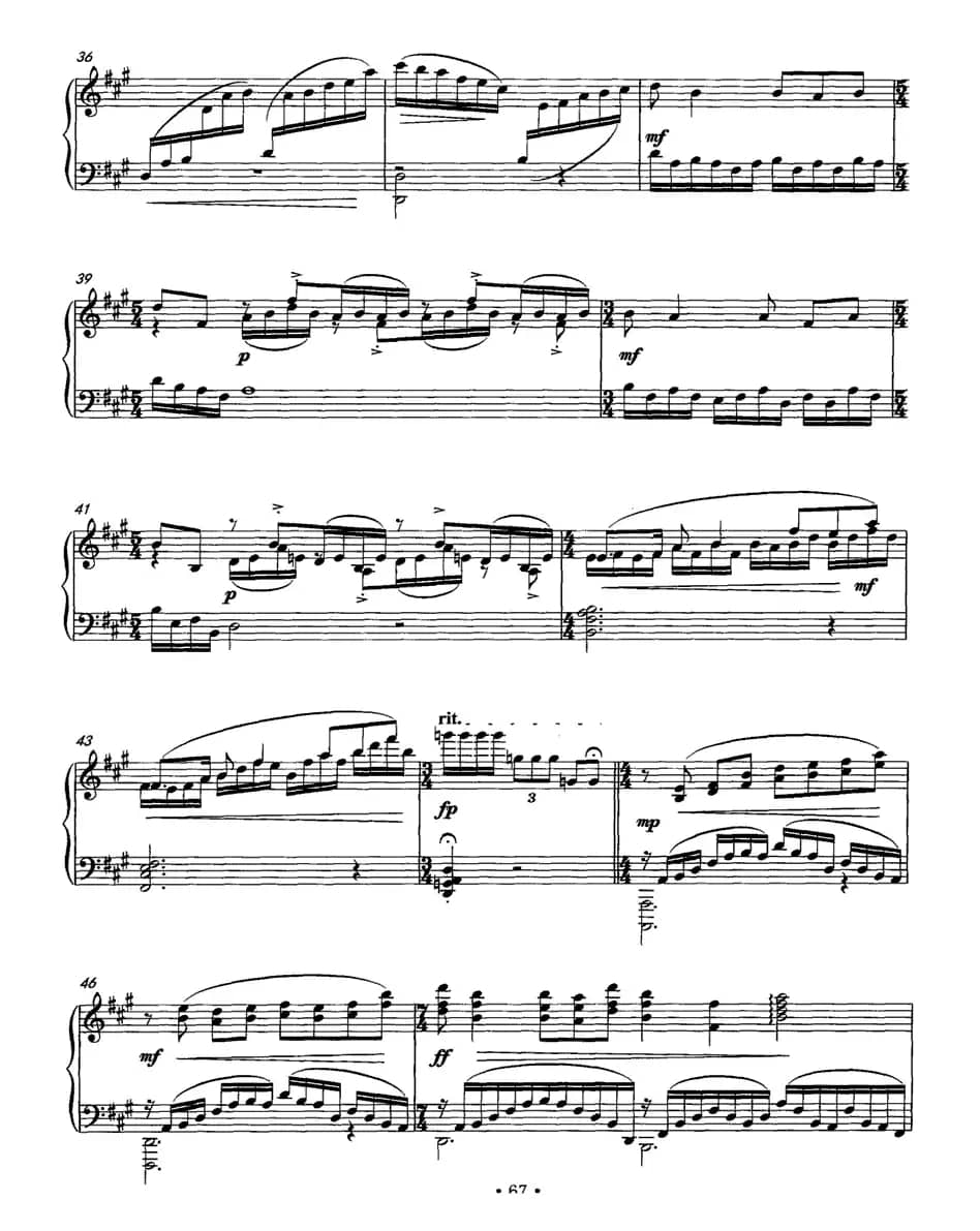 五首钢琴素描（四）乐