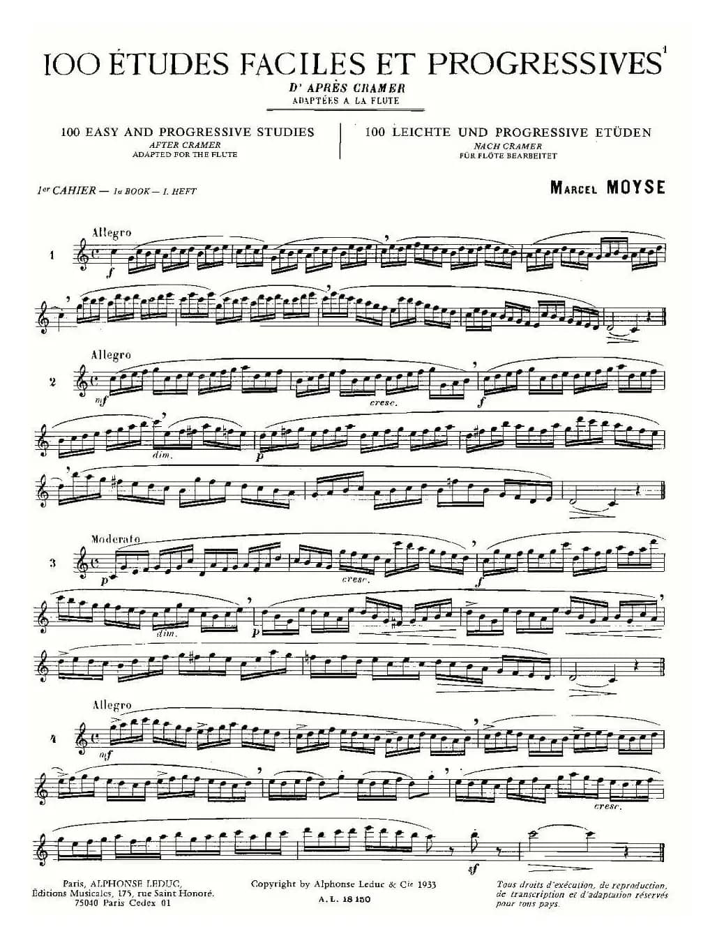moyse - 100首练习曲之1—14