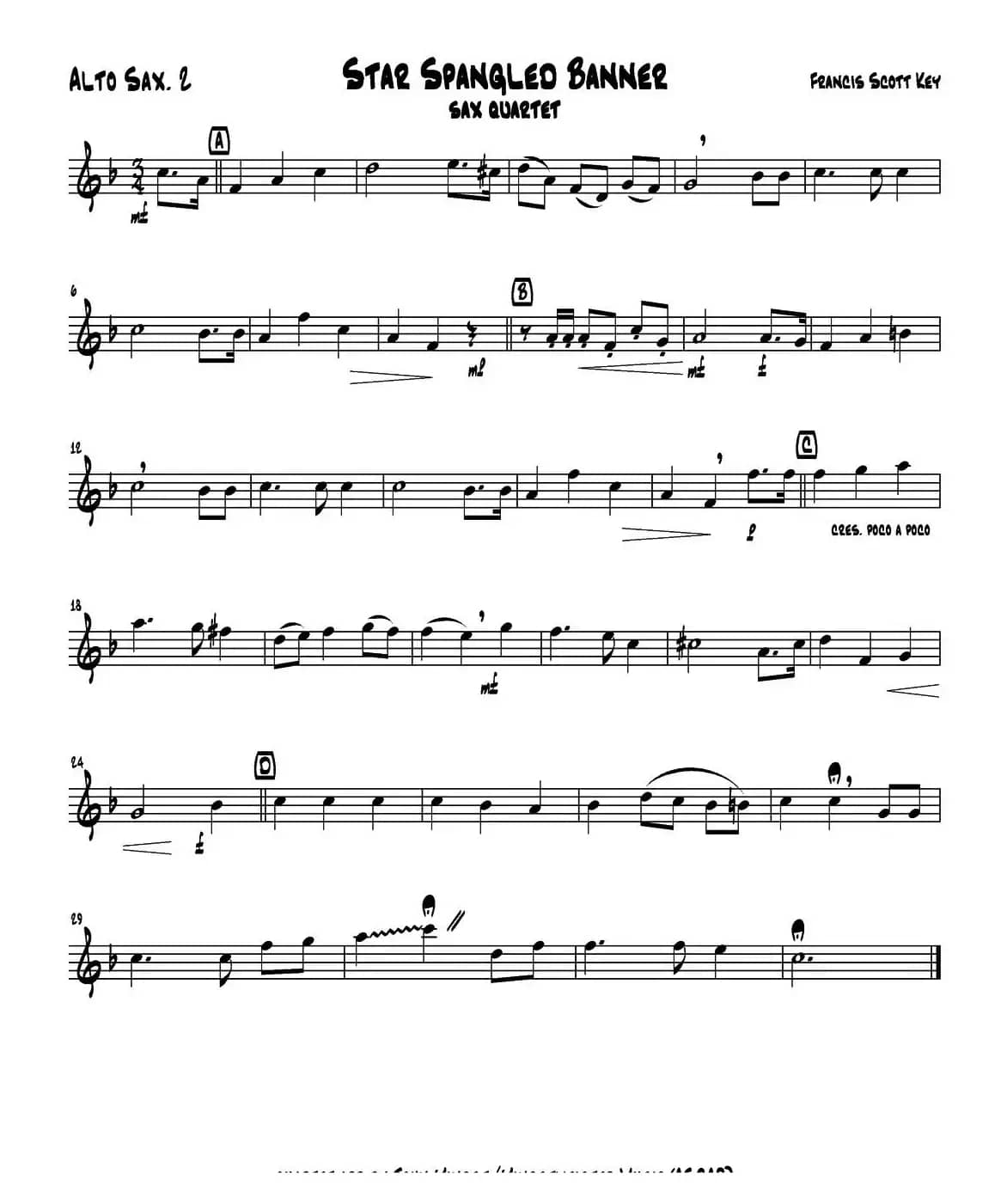 STAR SPANGLED BANNER（五重奏）