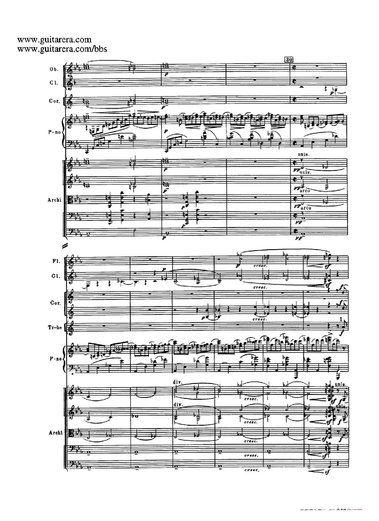 c小调第二钢琴协奏曲 Op.18（第三乐章总谱P1——12）