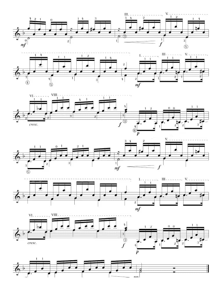 Mauro Giuliani《12 Studies,Op.48》（STUDY 7）