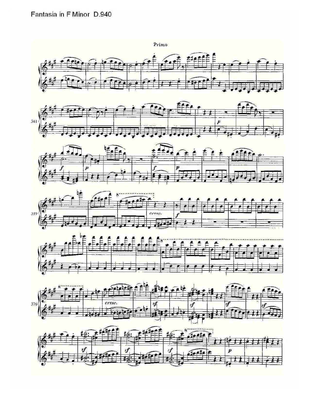 Fantasia in F Minor D.940（F小调幻想曲D.940）