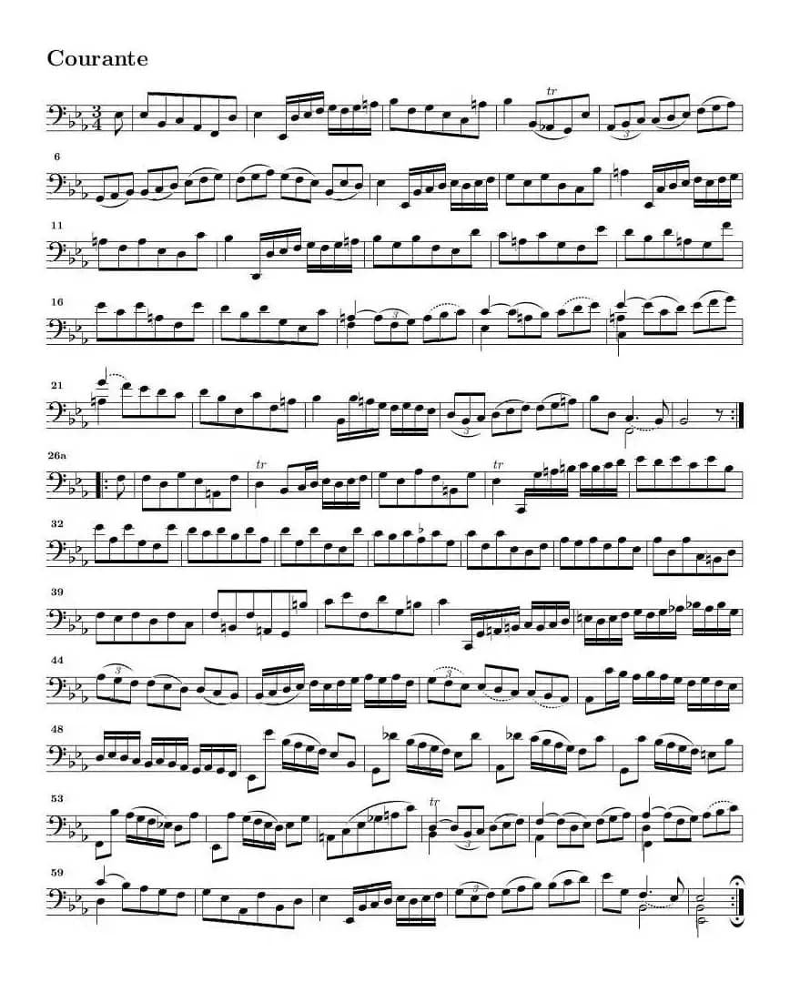 巴赫无伴奏大提琴练习曲之四