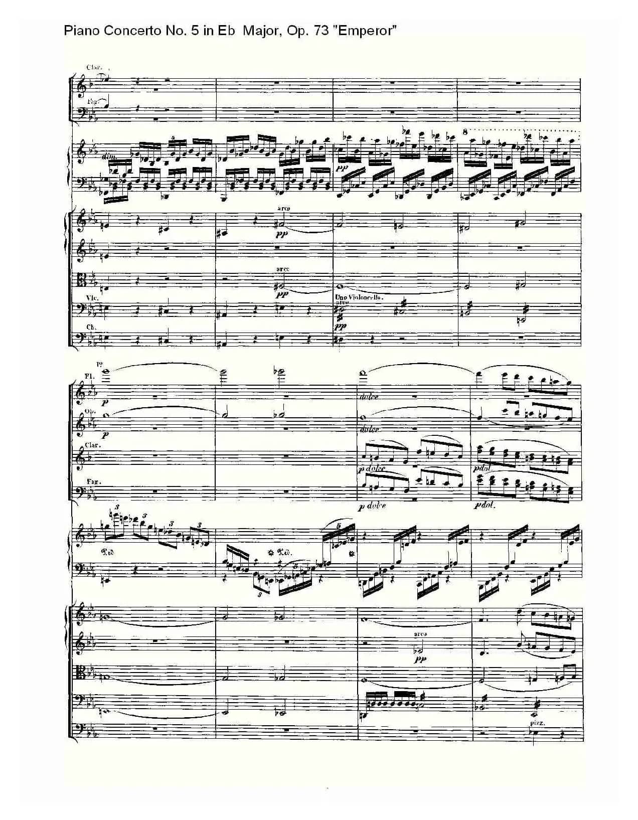 Eb大调钢琴第五协奏曲 Op.73“皇帝” 第一乐章（一）