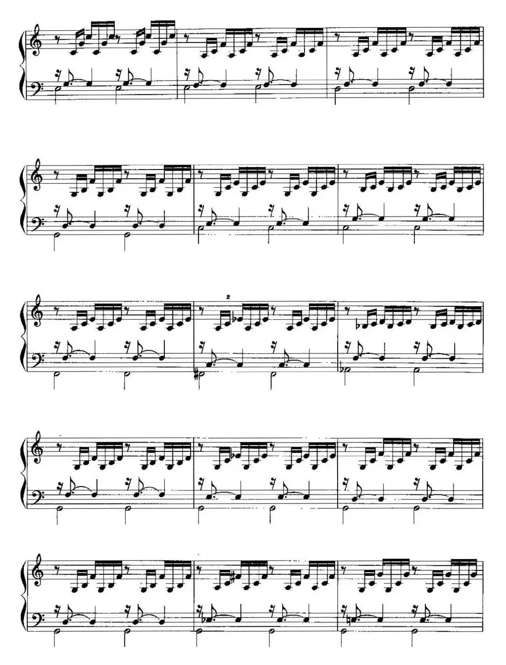 手风琴复调作品：C大调前奏曲与赋格