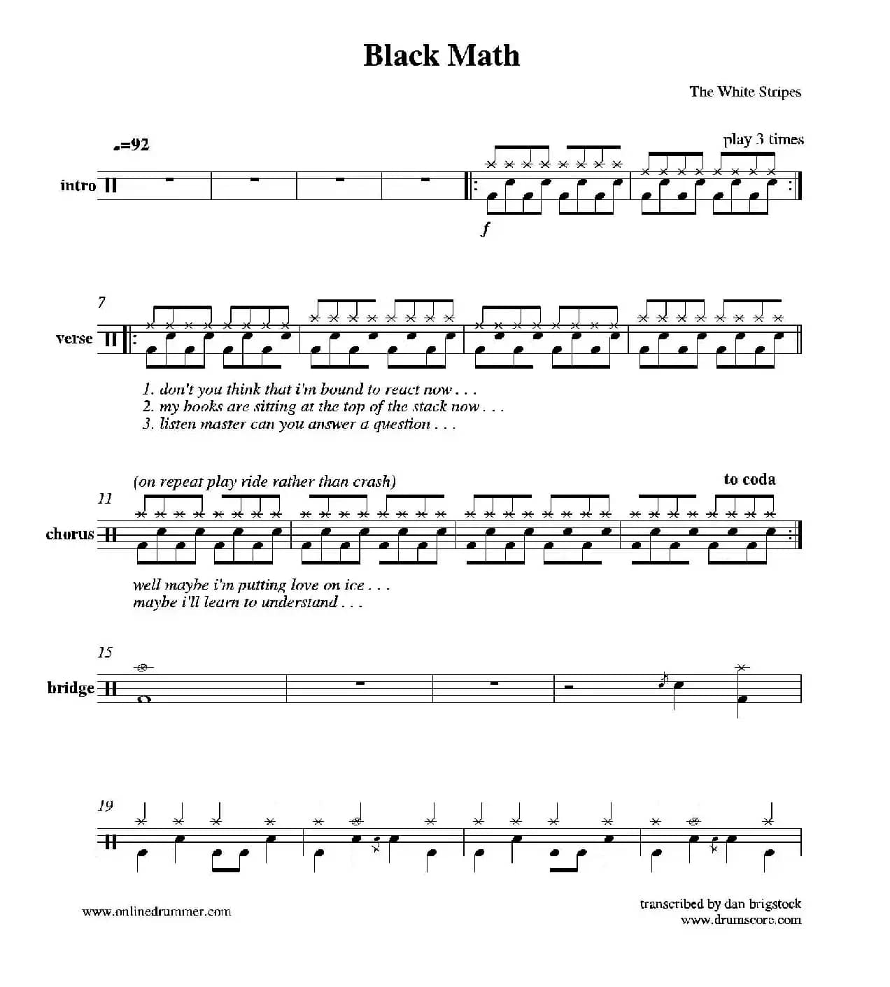 Black Math（鼓谱）