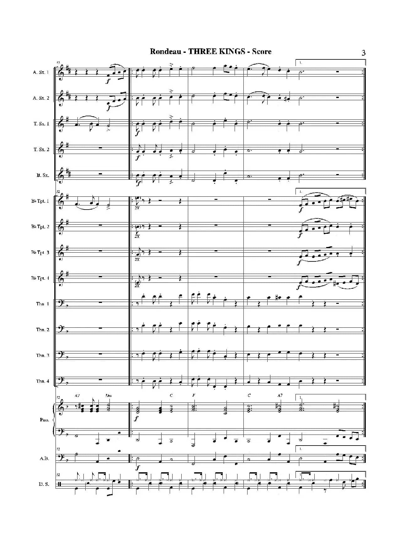 THREE KINGS（总谱）