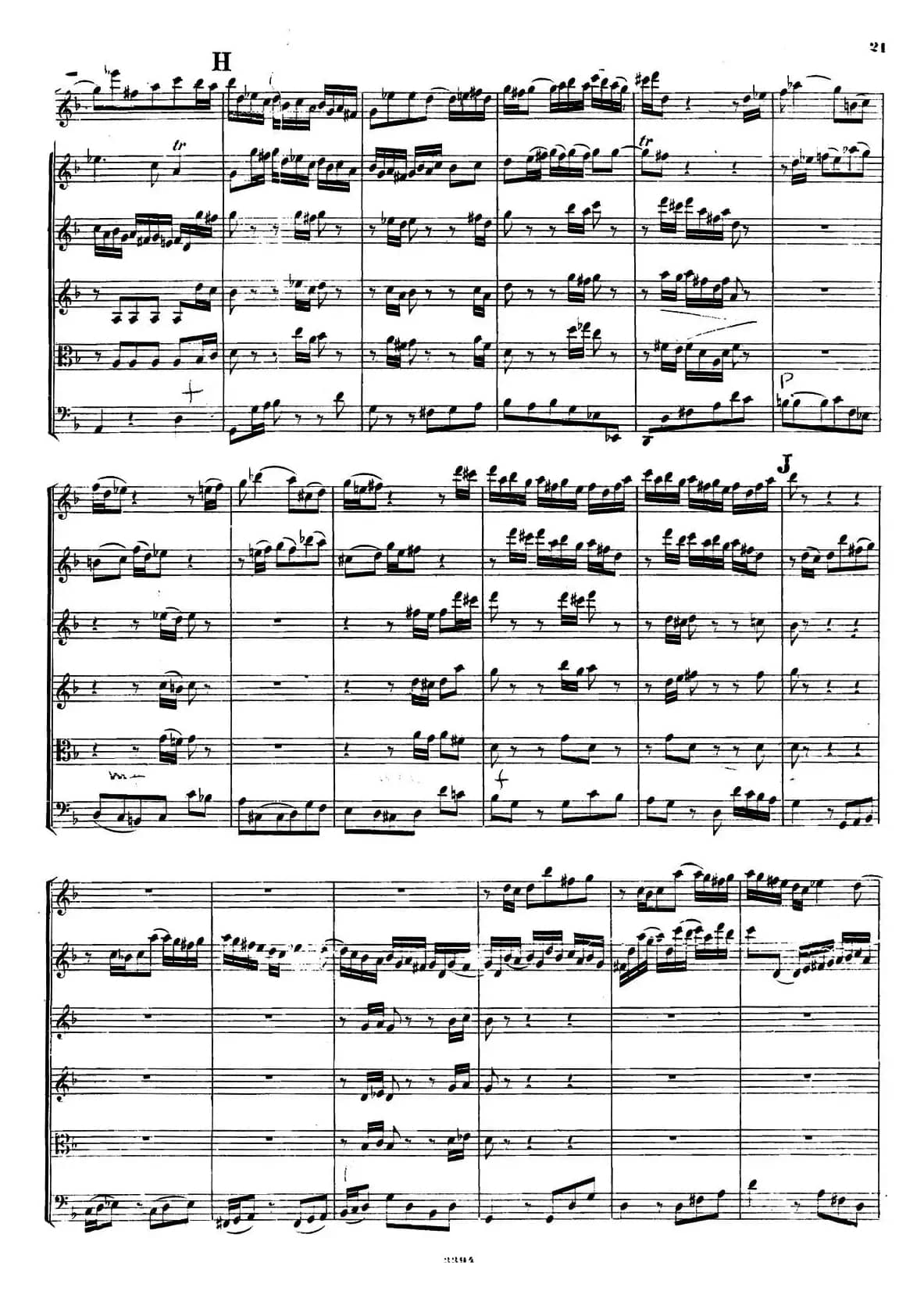 CONCERTO A DUE VIOLINI.（巴赫D小调二重协奏曲总谱）