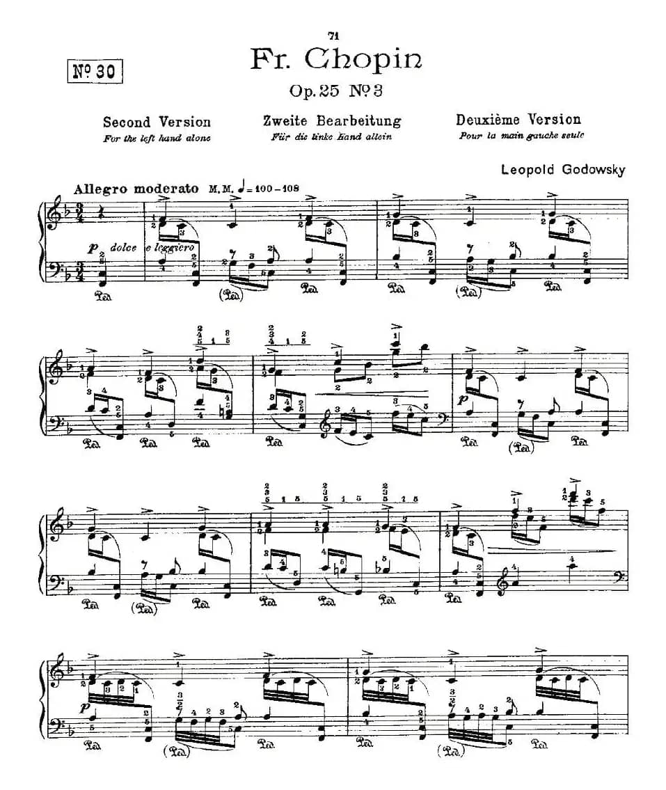 肖邦《练习曲》Fr.Chopin Op.25 No3-2