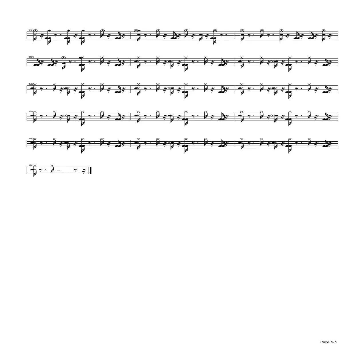 Lydia（架子鼓谱）