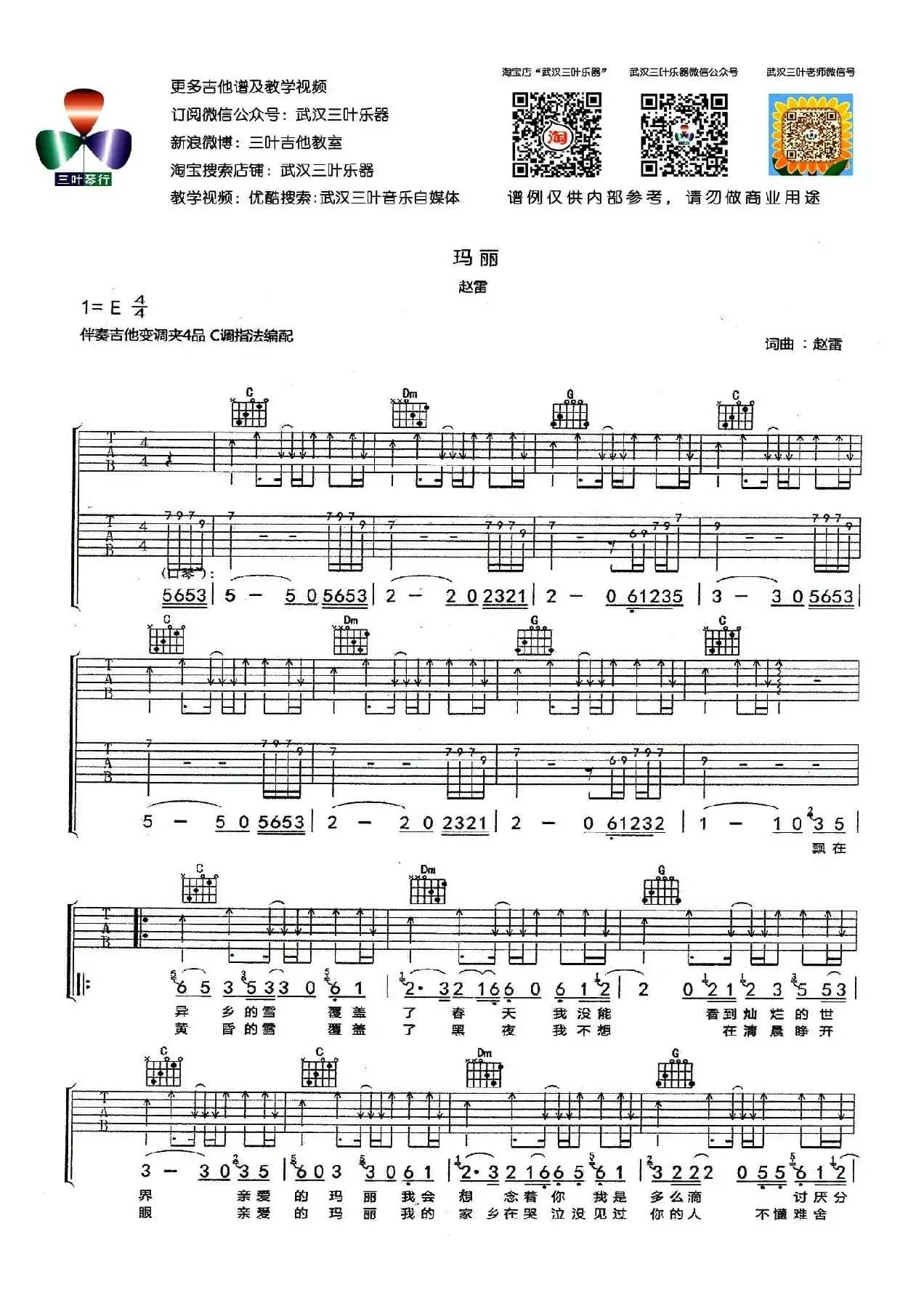 玛丽（武汉三叶乐器编配版）