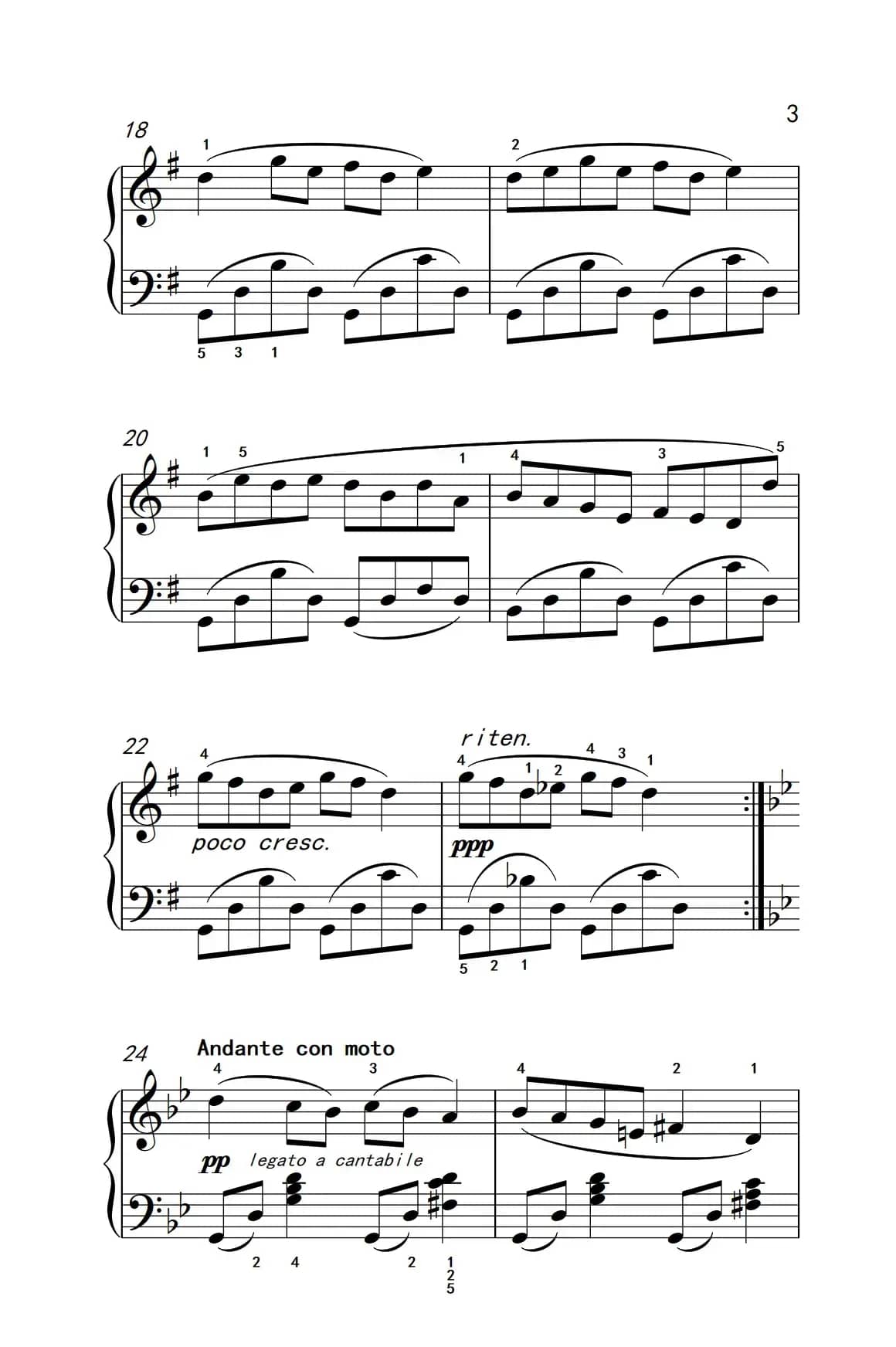 泪（老年大学 钢琴教程 3）