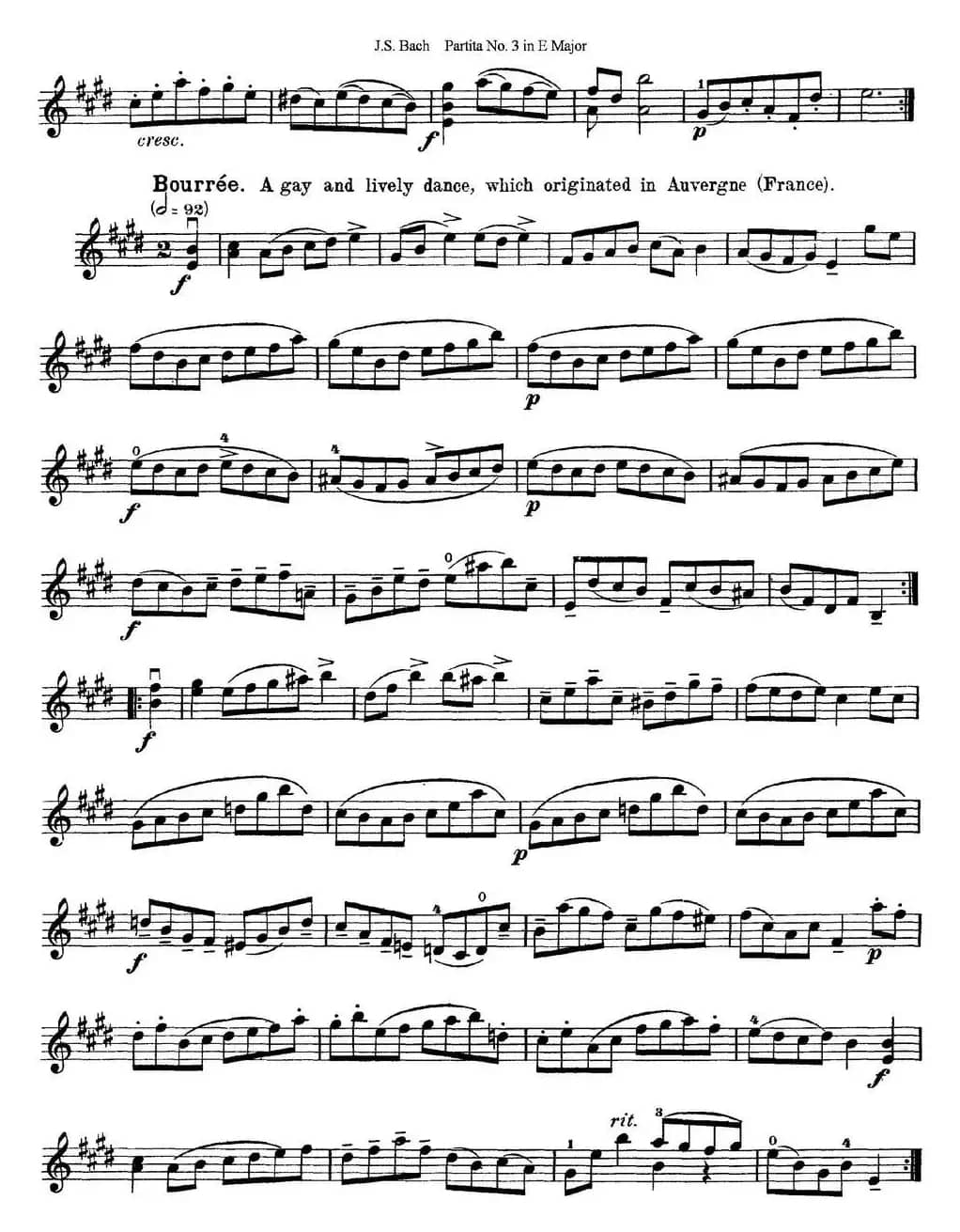 6 Violin Sonatas and Partitas 6.Partita No.3 in E Major