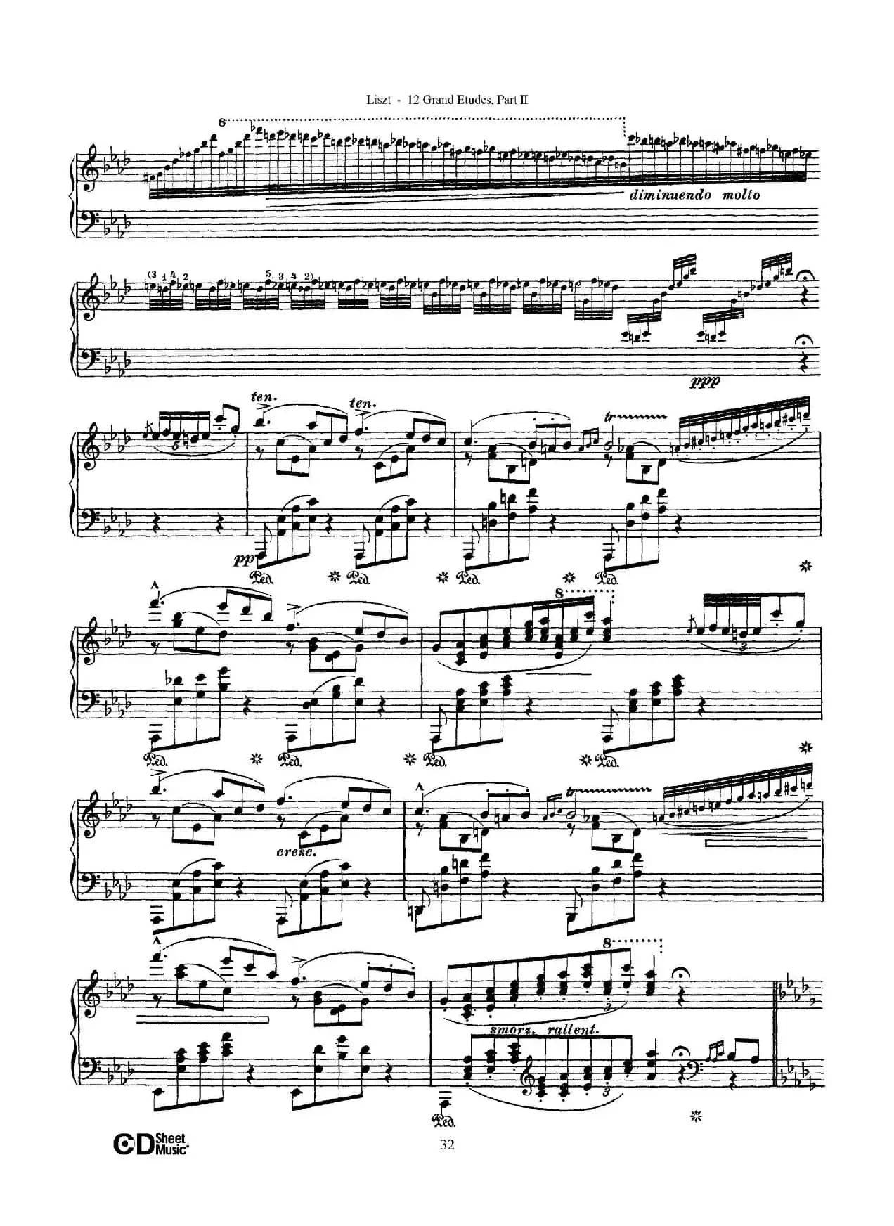 12 Grand Etudes S.137（12首华丽的练习曲·9）