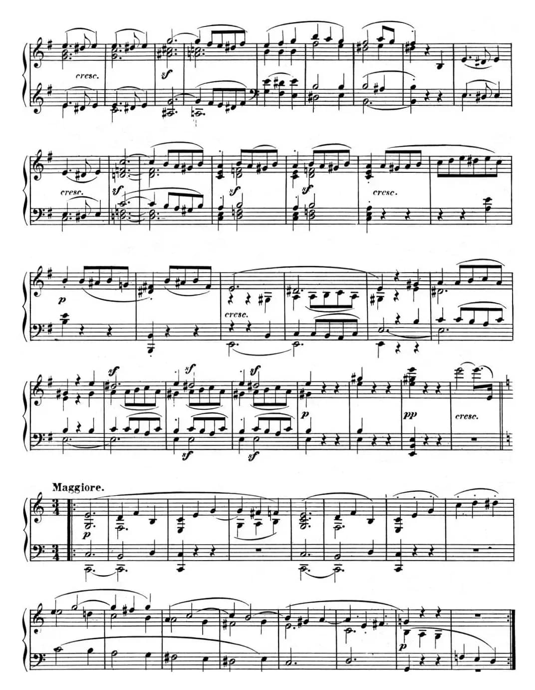 贝多芬钢琴奏鸣曲09 E大调 Op.14 No.1 E major