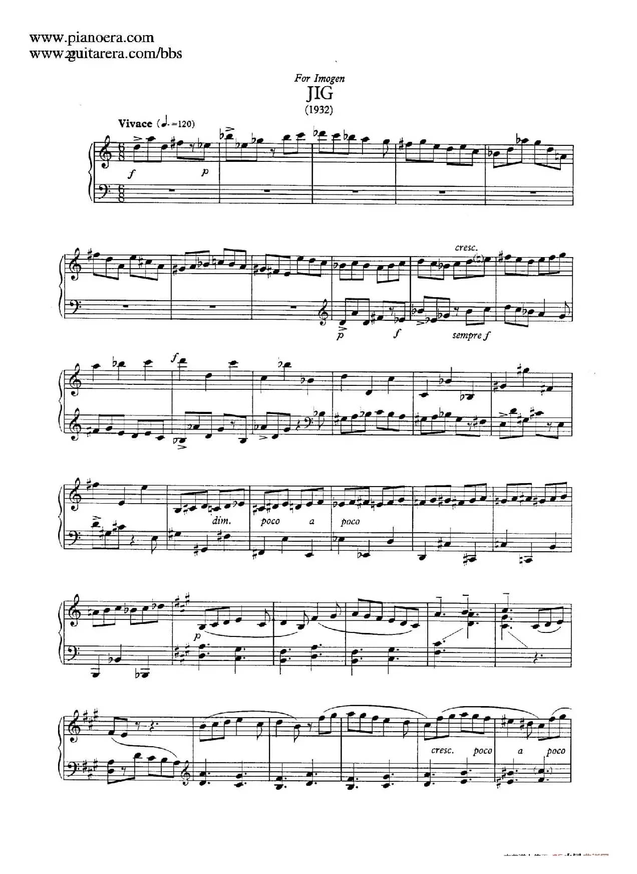 Two Pieces for Piano H.179（2首钢琴作品）