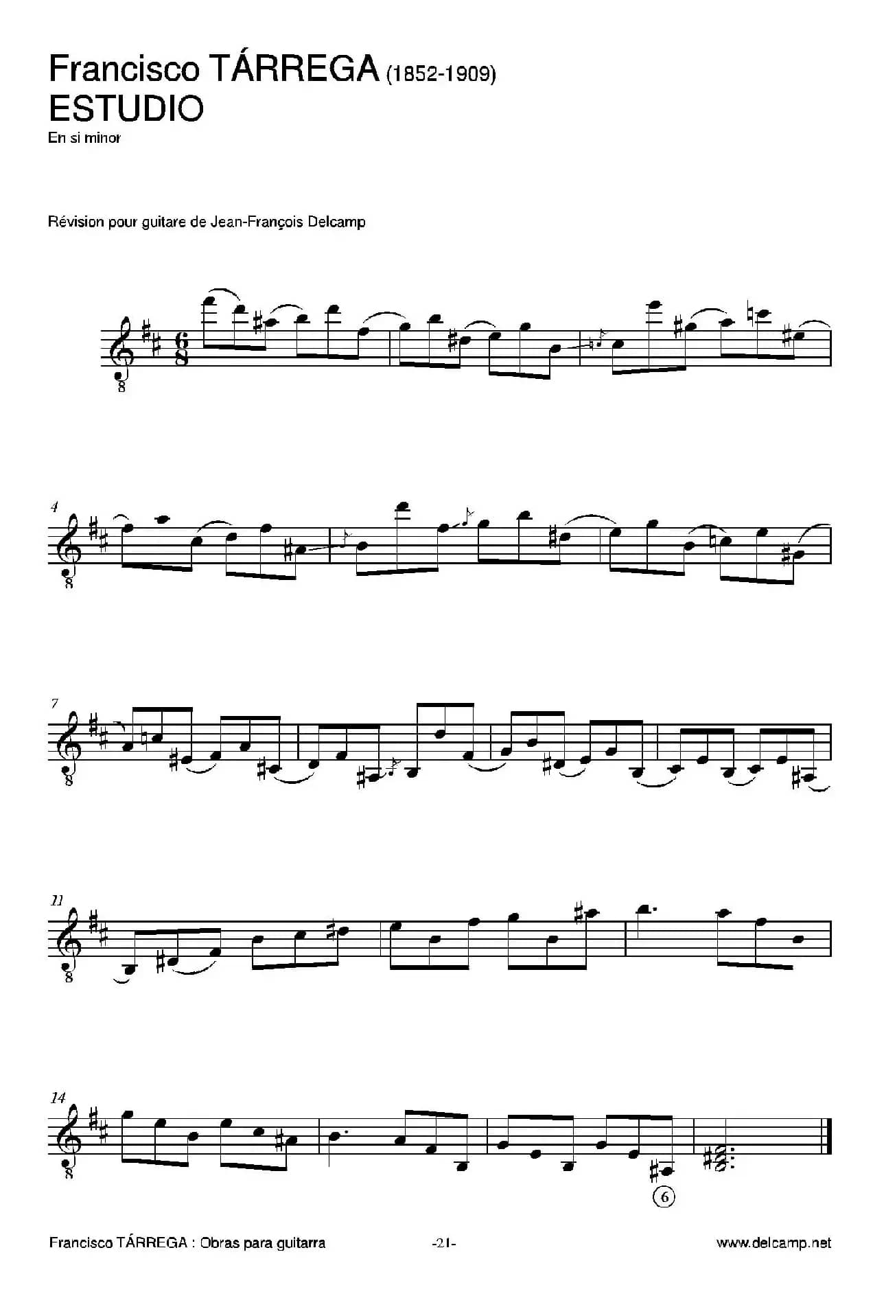 《塔雷加作品全集》第1部分（古典吉他）