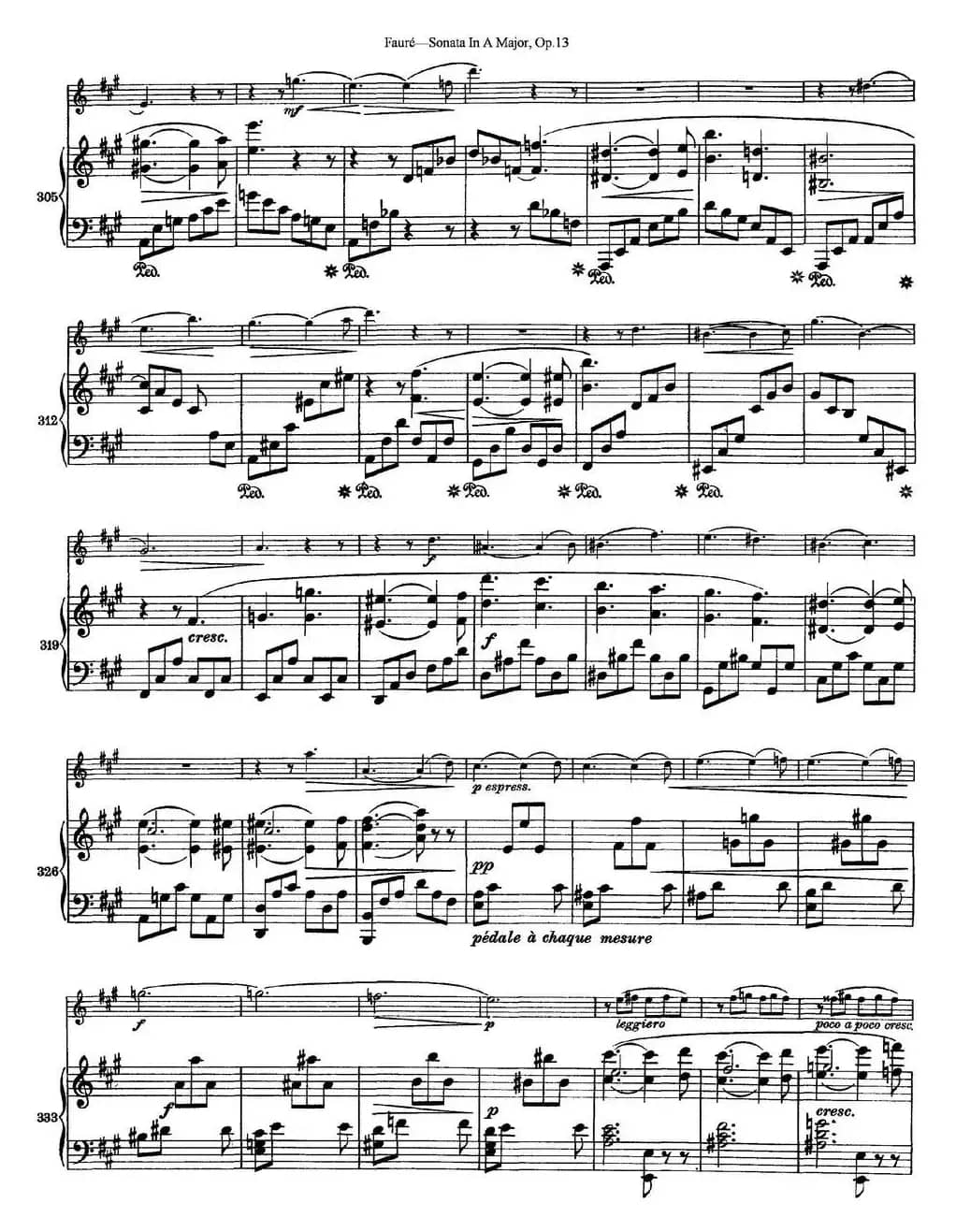 Violin Sonata No.1 Op.13（小提琴+钢琴伴奏）