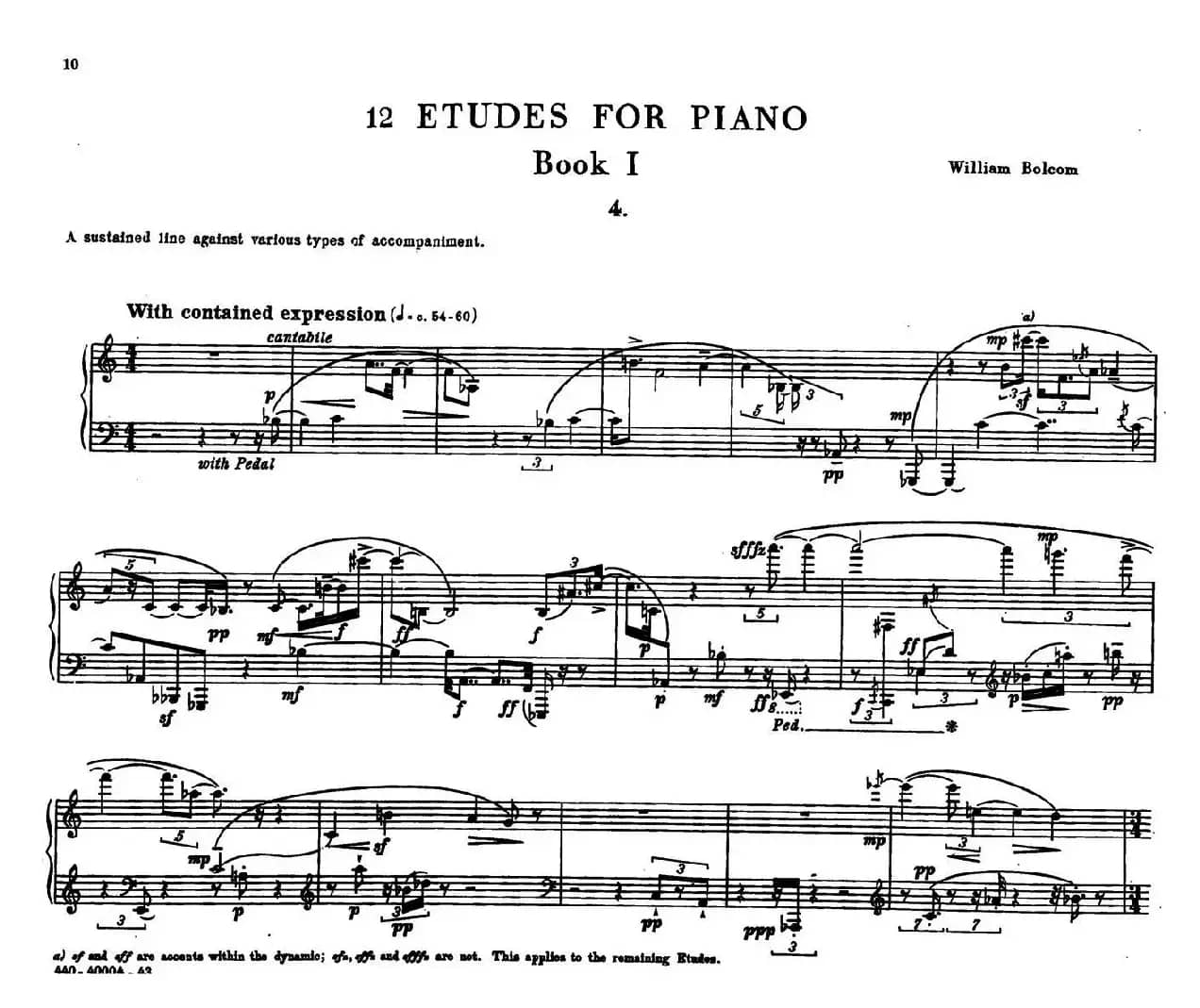 12 Etudes for Piano（博尔科姆12首钢琴练习曲·4）