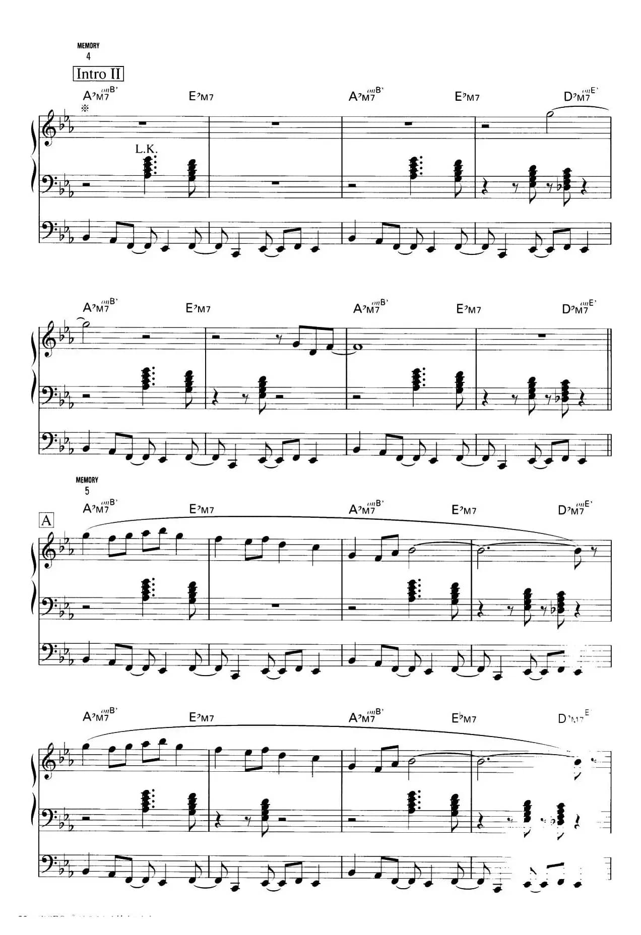 Paradiso（双排键电子琴谱）