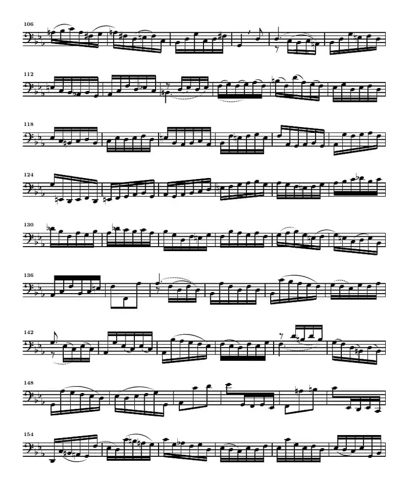 巴赫《大提琴无伴奏六首组曲》：Suite Ⅴ